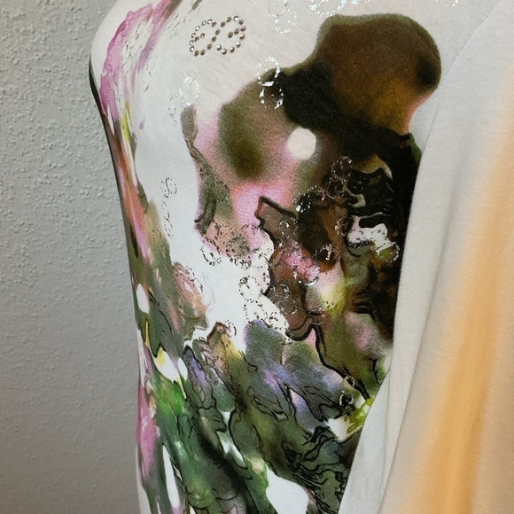 Escada Sport Multi Color Abstract Print Top Size Small - Picture 6 of 11